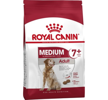 Royal Canin MEDIUM ADULT 7+ (МЕДИУМ ЭДАЛТ 7+) для стареющих собак средних размеров  в возрасте с 7 до 10 лет.